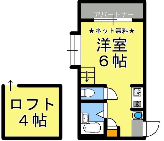 アップルハウス紫原IIIの物件間取画像